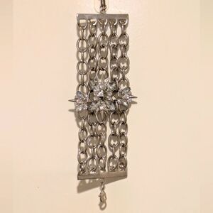 3/$30 Stunning 7.5" Spiky Chain Cuff with Rhinestones